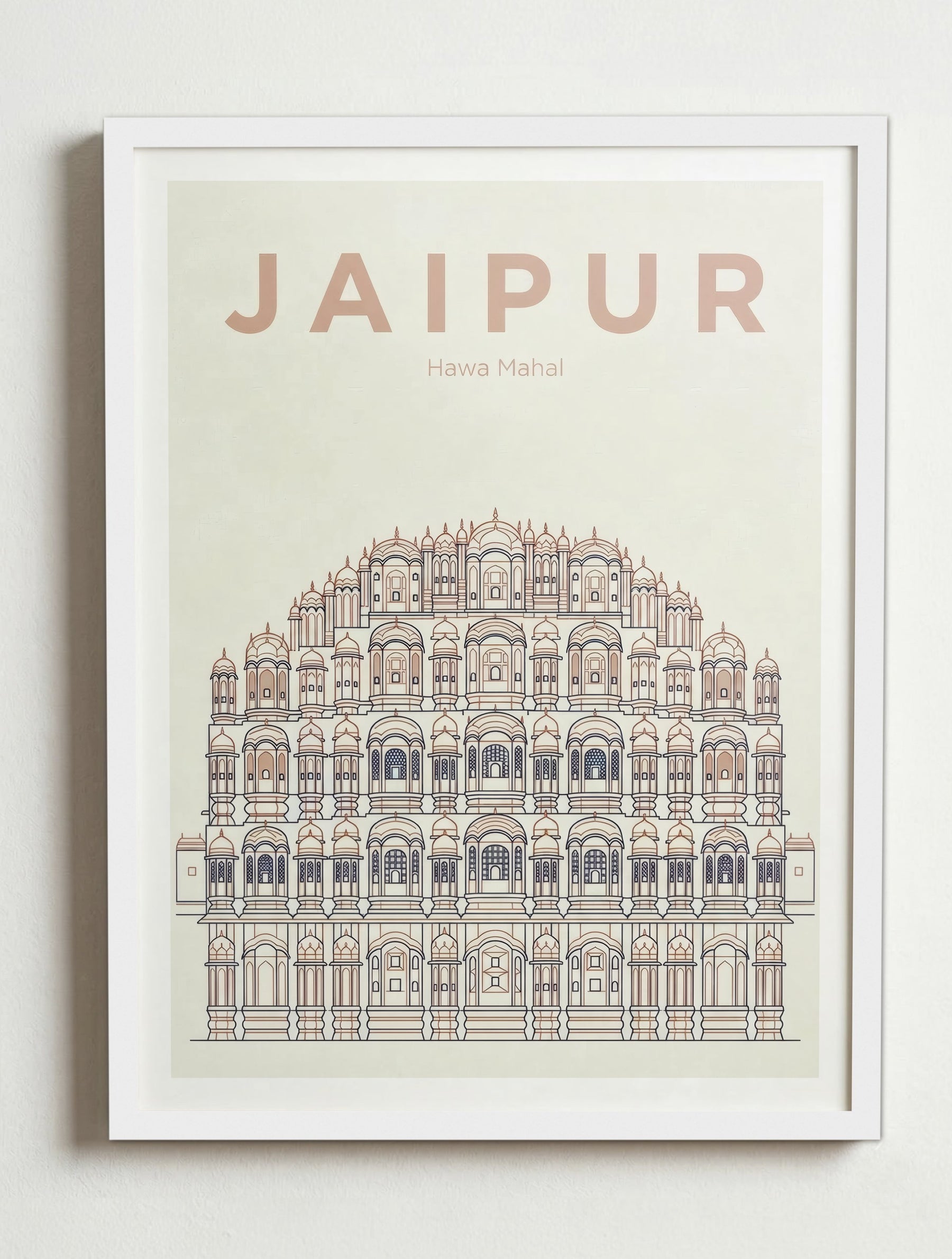 Affiche de Jaipur – Cadre blanc