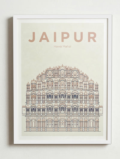 Affiche de Jaipur – Cadre blanc