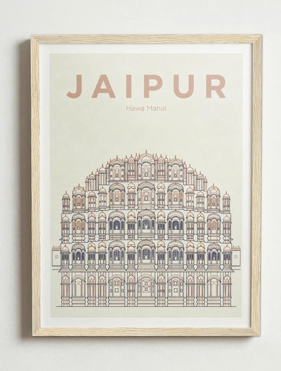 Affiche de Jaipur – Cadre bois