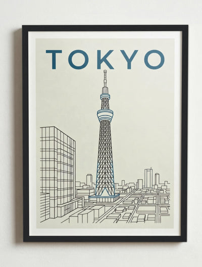 Affiche Tokyo – Cadre noir