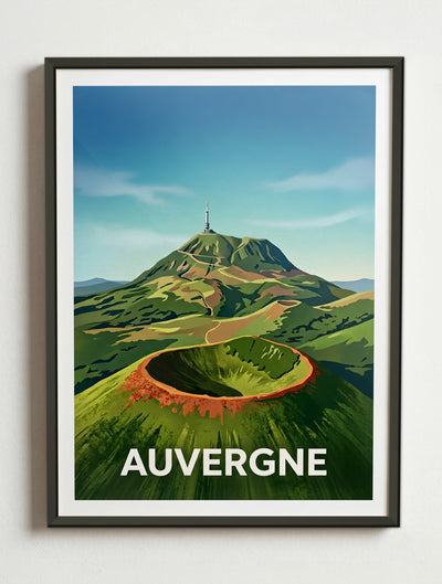 Affiche de Auvergne – Cadre métal