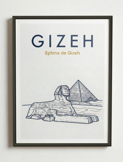 Affiche de Gizeh – Cadre métal