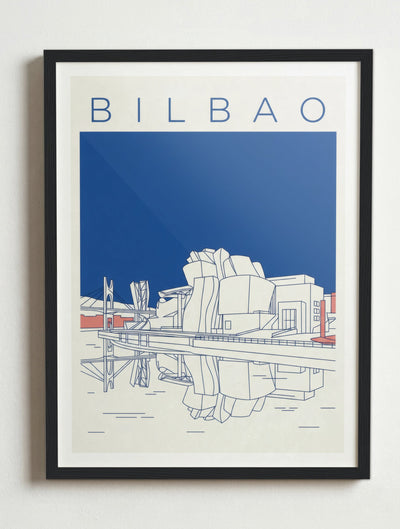 Affiche de Bilbao – Cadre noir