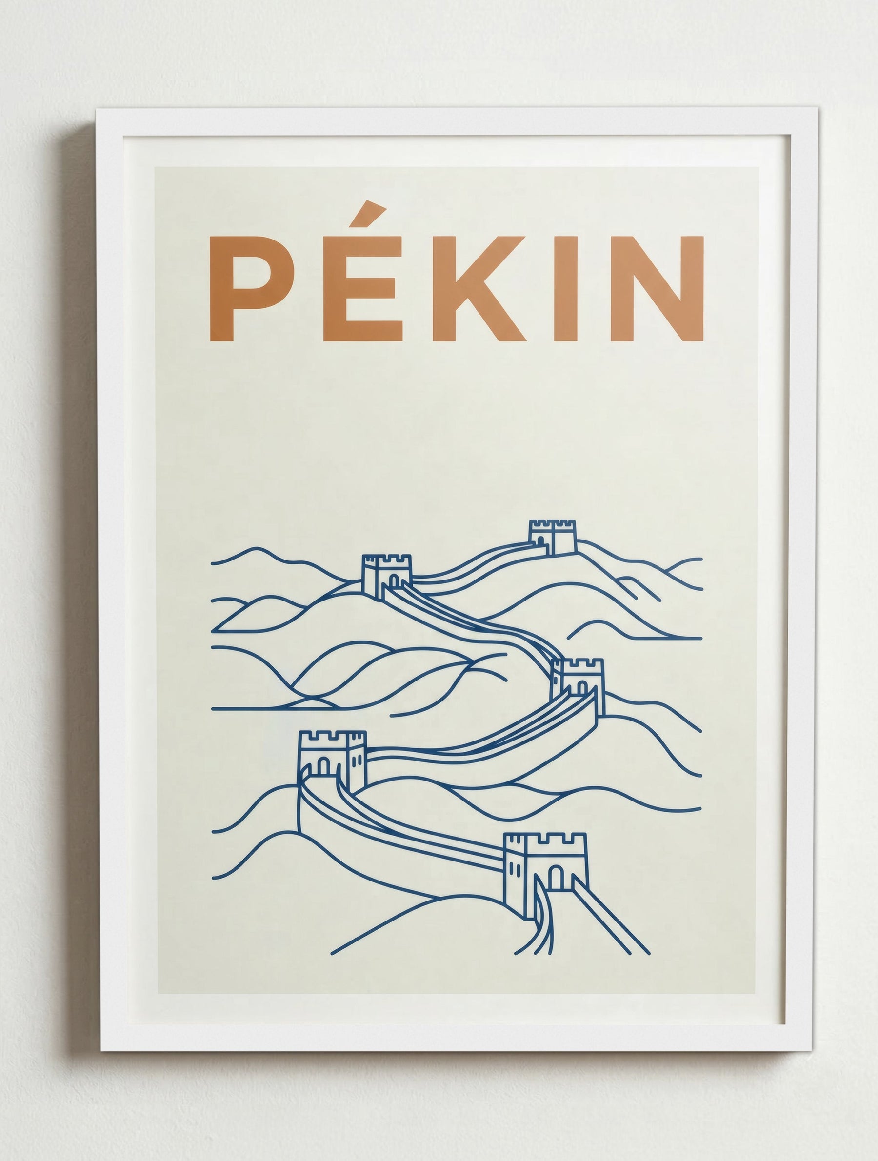 Affiche Pékin – Cadre blanc