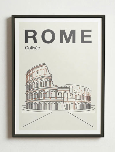 Affiche de Rome – Cadre métal