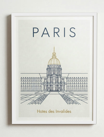 Affiche de Paris – Cadre blanc
