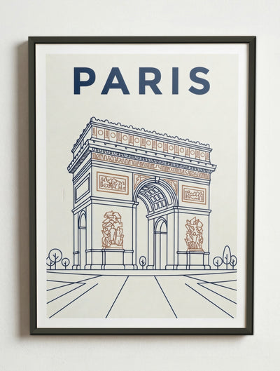 Affiche Paris – Cadre métal