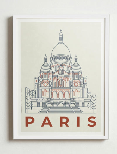 Affiche Paris – Cadre blanc