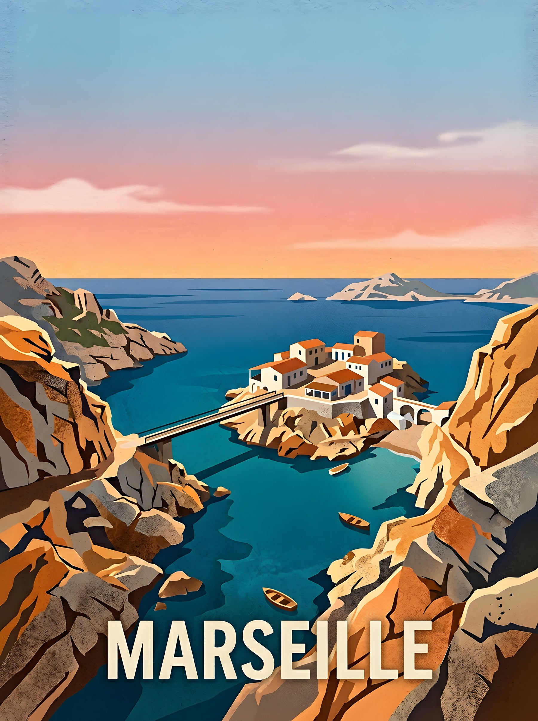 Affiche de Marseille - Baie des Singes