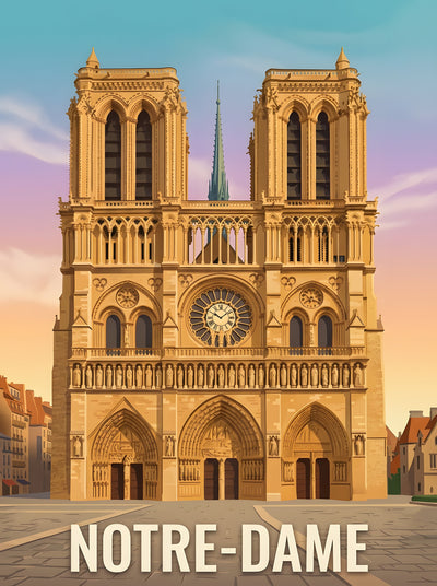 Affiche de Paris - Cathédrale Notre-Dame de Paris