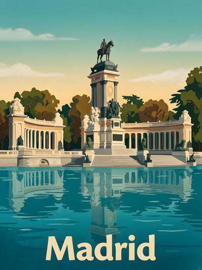 Affiche de Madrid - Parc du retiro