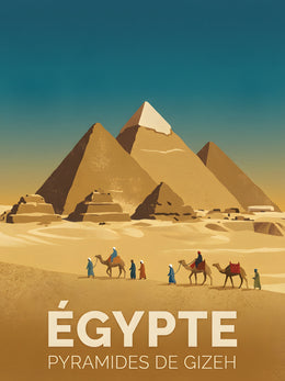 Affiche de Égypte - Pyramides de Gizeh