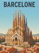 Affiche de Barcelone - Sagrada Familia