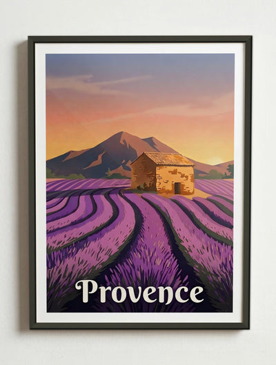 Affiche de Provence – Cadre métal