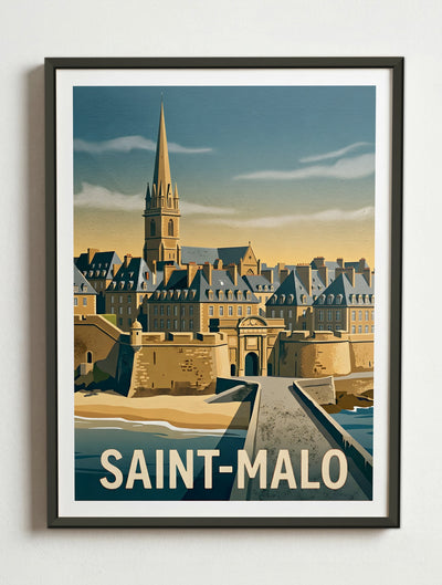 Affiche de Saint-Malo - Les Remparts de Saint-Malo – Cadre métal