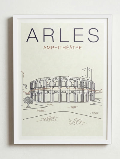 Affiche de Arles – Cadre blanc