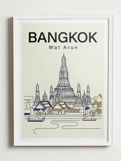 Affiche de Bangkok – Cadre blanc