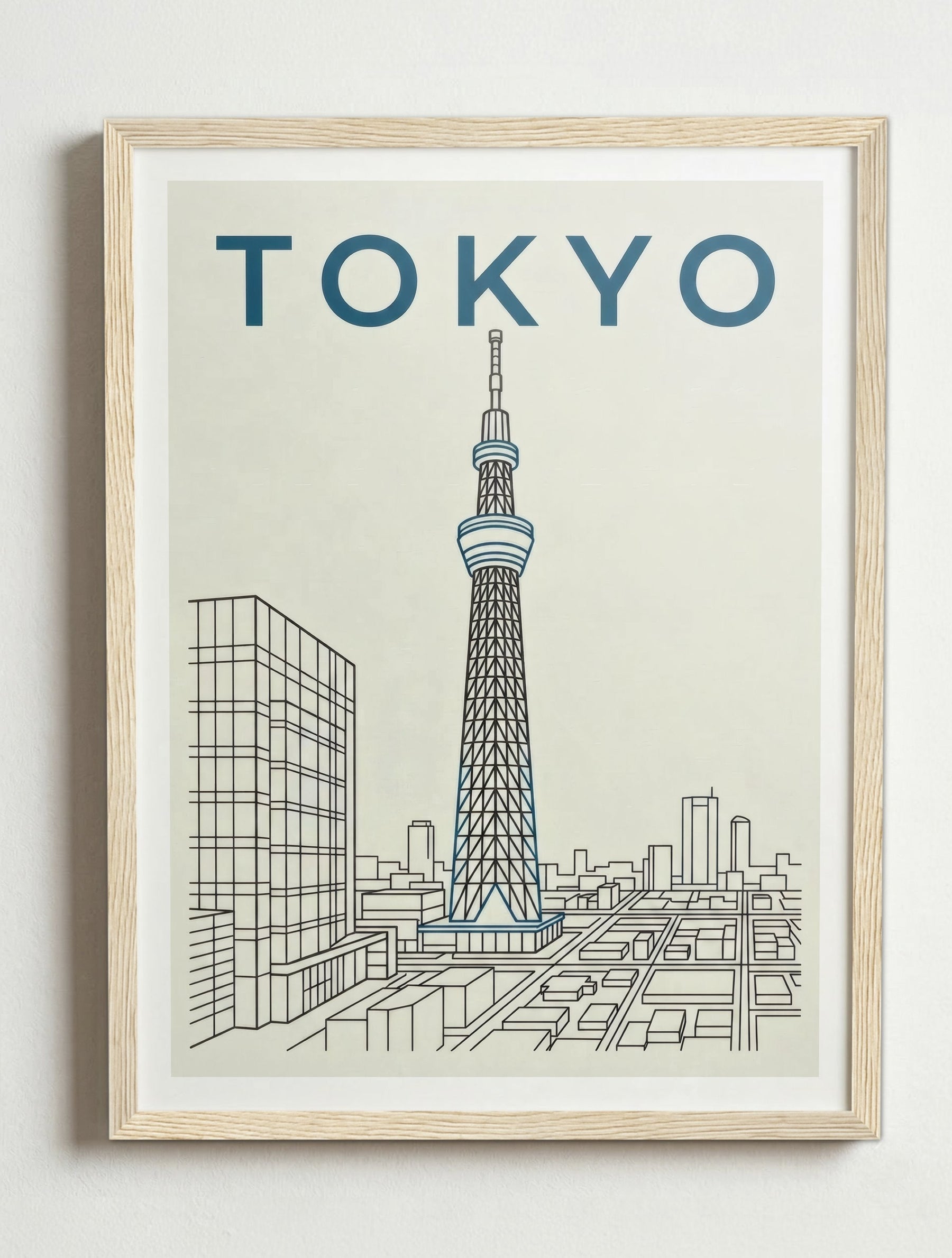 Affiche Tokyo – Cadre bois