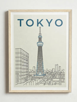Affiche Tokyo – Cadre bois