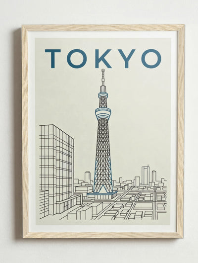 Affiche Tokyo – Cadre bois