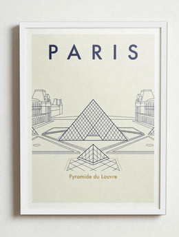 Affiche de Paris – Cadre blanc
