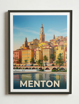 Affiche de Menton – Cadre métal