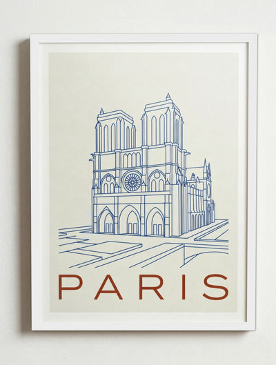 Affiche Paris – Cadre blanc