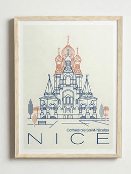 Affiche de Nice – Cadre bois