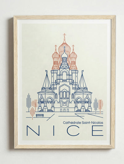 Affiche de Nice – Cadre bois