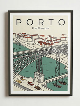Affiche de Porto – Cadre métal