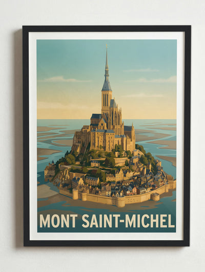 Affiche du Mont Saint-Michel – Cadre noir