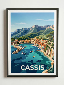 Affiche de Cassis – Cadre métal