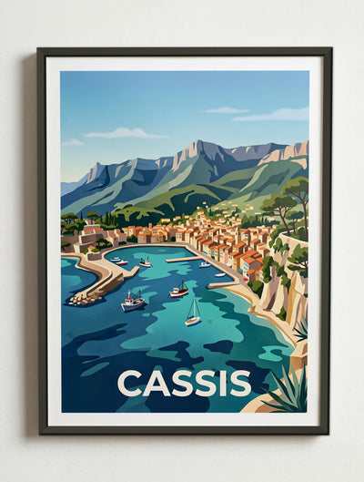 Affiche de Cassis – Cadre métal