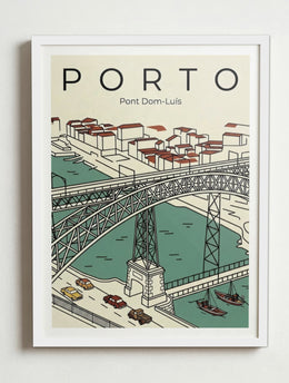 Affiche de Porto – Cadre blanc