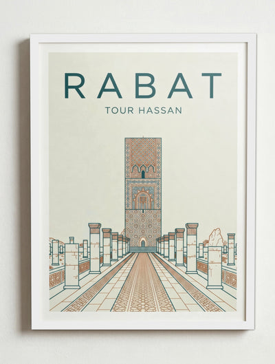 Affiche de Rabat – Cadre blanc