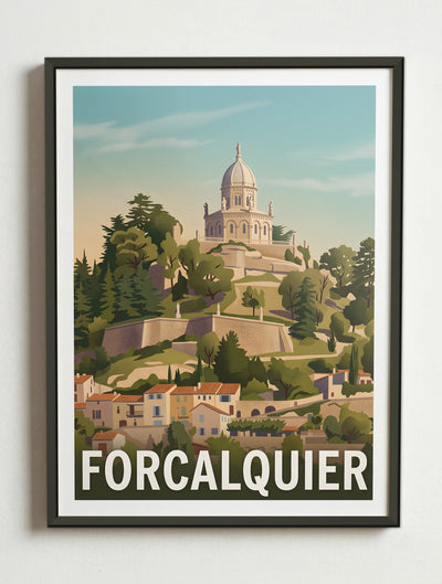 Affiche de Forcalquier - Citadelle de Forcalquier – Cadre métal