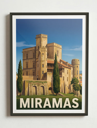 Affiche de Miramas - Château de Cabasse – Cadre métal