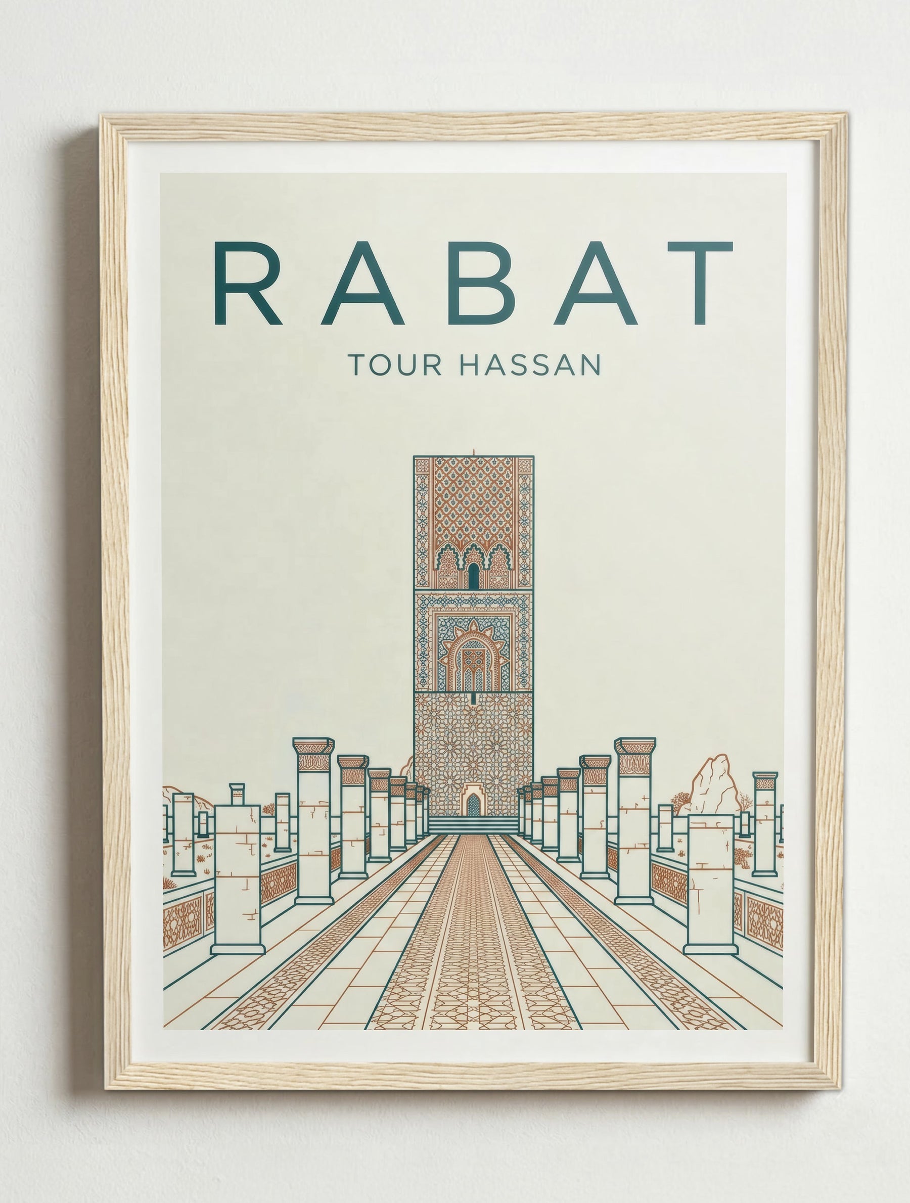 Affiche de Rabat – Cadre bois