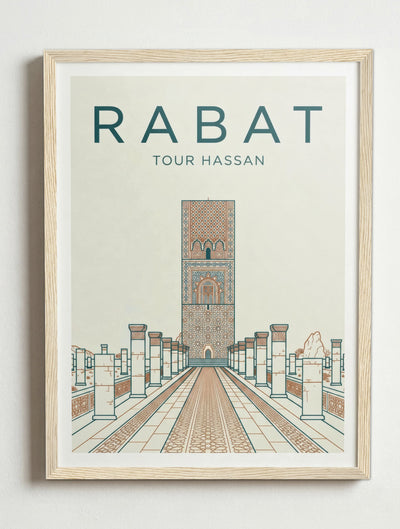 Affiche de Rabat – Cadre bois