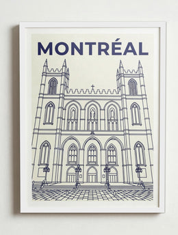 Affiche de Montréal – Cadre blanc