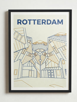 Affiche de Rotterdam – Cadre noir