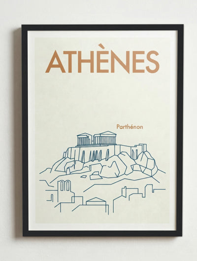 Affiche Athènes – Cadre noir