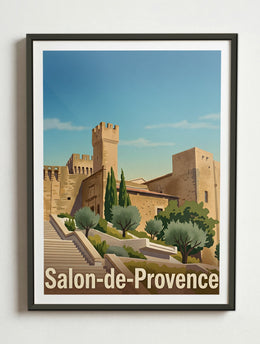 Affiche de Salon-de-Provence - Chateau de L'emperi – Cadre métal
