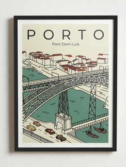 Affiche de Porto – Cadre noir