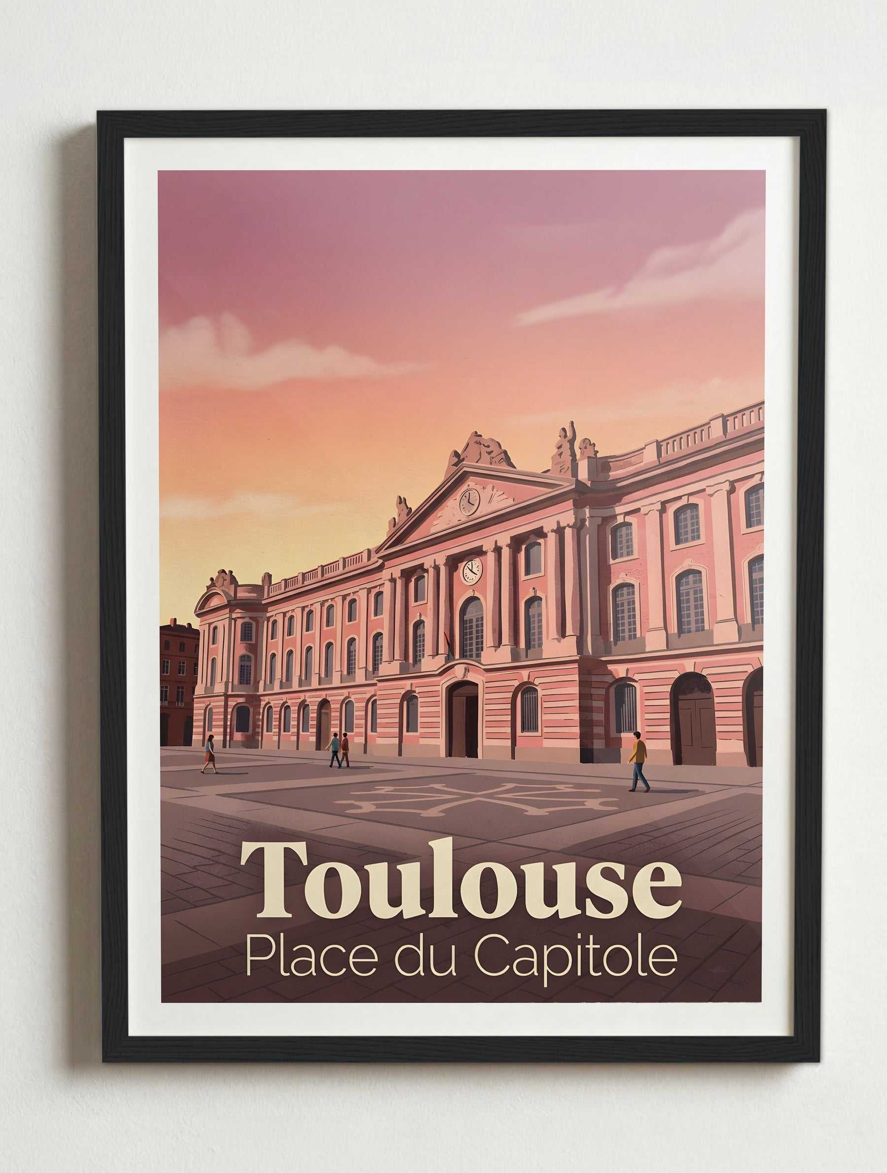 Affiche de Toulouse - Place du Capitole – Cadre noir