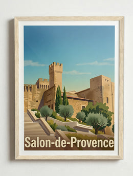 Affiche de Salon-de-Provence - Chateau de L'emperi – Cadre bois