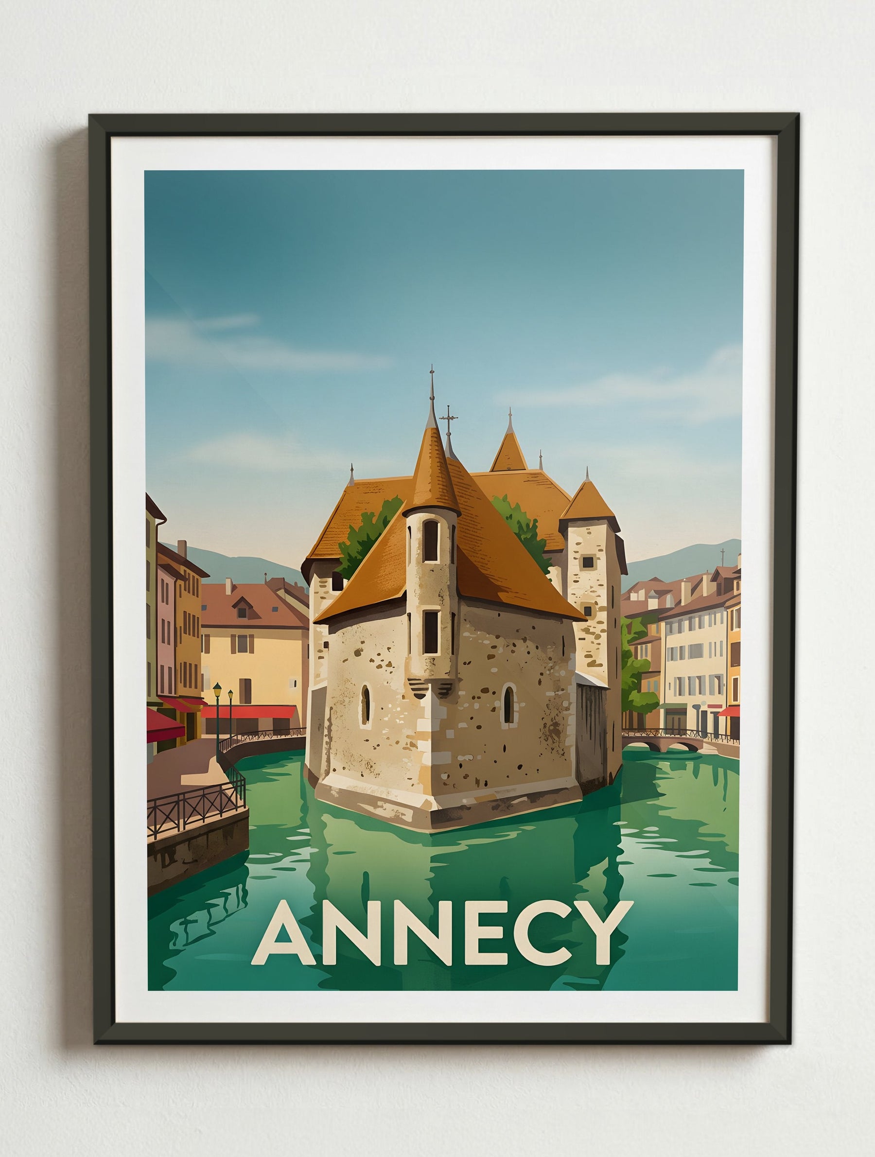 Affiche de Annecy – Cadre métal