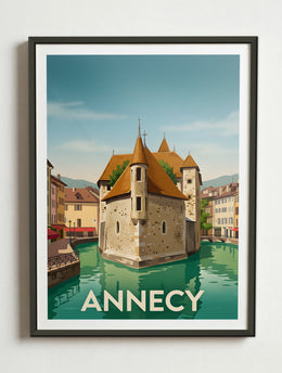 Affiche de Annecy – Cadre métal