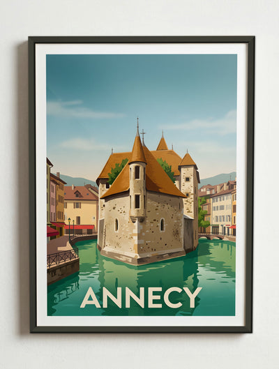 Affiche de Annecy – Cadre métal