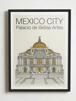 Affiche de Mexico City – Cadre noir